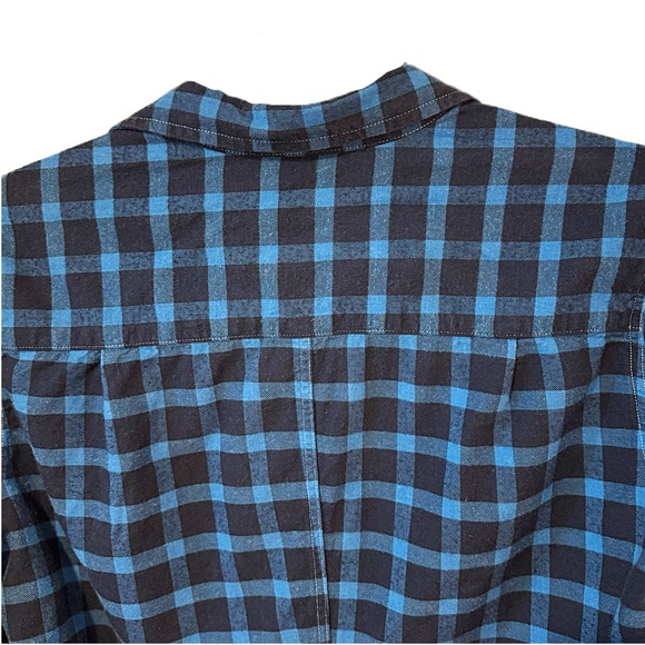Frank & Eileen Women’s Barry Flannel Check Long Sleeve Shirt Blue & Black Size S - Picture 7 of 13